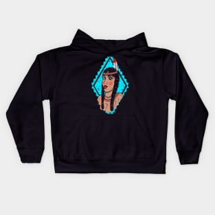 Native American Female Kids Hoodie